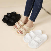 Pantuflas De Plataforma Gruesa Para Mujer Verano Playa Cómodas Antideslizantes Suela Suave Baño Hogar Zapatillas De Verano - details 6