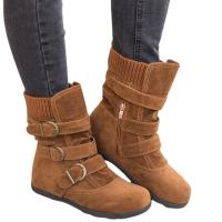 Botas planas martin para mujer, botas cortas a la moda, zapatos de otoño e invierno - details 0