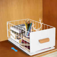 Cajón telescópico extensible, organizador de armarios, 40x24x18 cm, No requiere perforación ni clavado, para armarios de cocina - details 0