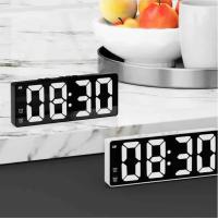 Reloj despertador LED electrónico para estudiantes, reloj Digital con Control por voz, doble repetición, 12/24H, alarmas duales - details 9