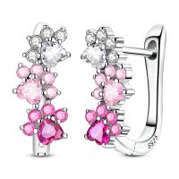 Pendientes LAZA de Plata de Ley 925, Joyería de Aro con Brillantes, Pendientes Colgantes con Forma de Corazón, Regalo de Boda para Mujer, Regalo de Aniversario - details 9