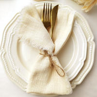 Pañuelos de Gasa de Seda de Cola de Abejas Retro 10pcs, 32x32cm, Reutilizable para Boda, Fiesta, Decoración de Mesa de Navidad - details 4