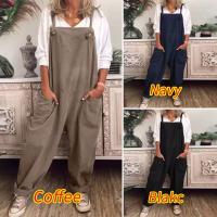 Monos de Algodón y Lino para Mujer Pantalones Anchos Ajustables con Borlas - details 1