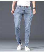 Jeans de Moda Coreana para Hombres Pantalones de Denim Adelgazados Cálidos con Tirantes - details 4