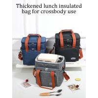 La moda europea y americana puede cruzar el cuerpo bolsa aislante para el almuerzo engrosada con bolsa de almuerzo de negocios de gran capacidad - details 1