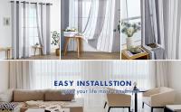Cortinas Opacas de salón, 2 Piezas, Cortinas térmicas aislantes frío y Calor para Dormitorio con Ojales Gris Claro - details 1