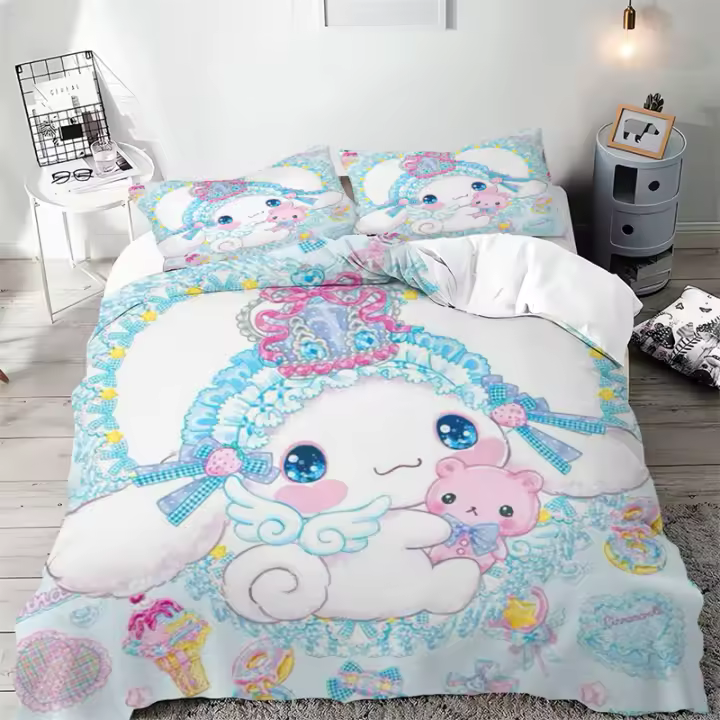 Conjuntos de Ropa de Cama Cinnamoroll Funda de Edredón Cubierta de Almohada - 1