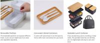 Fiambrera Bento Para Adultos y Niños, Fiambrera de Estilo Japonés con Bolsa térmica, Porta Alimentos, Cuchara y Tenedor - details 3