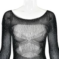 Sifreyr - Corsé para mujer, top de manga larga de alta elasticidad, mono sexy ajustado para fiestas y discotecas - details 3