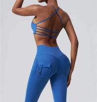 Conjunto de yoga para mujer, body de entrenamiento para gimnasio, sujetador Fizz, camiseta de manga corta, ropa deportiva, 1/2 pieza - details 0