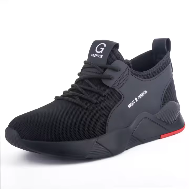 Zapatos de trabajo, botas con punta de acero transpirables huecas, zapatos de trabajo de seguridad ligeros, antideslizantes para hombres y mujeres, zapatillas de trabajo masculinas - 1