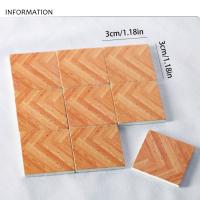 9 unids/set juego de simulación 1:6/1:12 muebles para casa de muñecas accesorios para casa de muñecas casa de muñecas cuadrada suelo de madera DIY bloque de madera - details 0