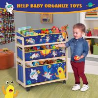 Contenedor su Ruote | Libreria per Bambini, Scaffale Multifunzionale con 6 Scatole Portaoggetti, Alta Capacità, per Camera dei Giochi, Camera da Letto, Soggiorno - details 5