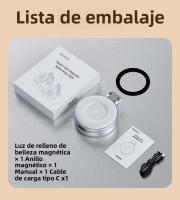 🔥   Anillo Magnético de Luz 3 en 1 para Teléfonos 💡   - Kit de Iluminación Profesional con Espejo de Maquillaje y Soporte Plegable (3 Temperaturas, 500mAh, Tipo-C) - details 17