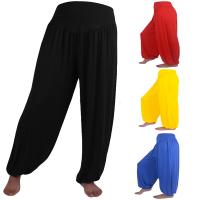 1 Uds. Pantalones de baile deportivos de Yoga suaves de algodón informales sueltos elásticos para mujer a la moda - details 0