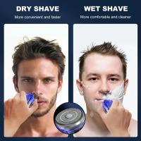 Afeitadora portátil para hombre, maquinilla de afeitar para coche, Mini afeitadoras de bolsillo, maquinilla de afeitar eléctrica recargable por Usb, resistente al agua, afeitadora en seco y húmedo para viaje a bordo - details 3