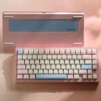 Conjunto de temas semitransparentes, azul y rosa, PBT ABS, perfil de cereza, 129 teclas, teclas personalizadas para accesorios de teclado nical - details 0