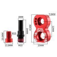Piezas de bicicleta en forma de 8, asiento de extensión, media carga de coche, adaptador convertidor de freno Universal en V, aleación de aluminio, negro/rojo - details 0