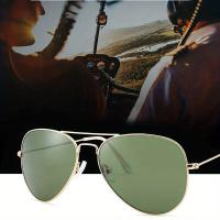 Gafas de sol retro clásicas, aviador con montura de metal y lentes de vidrio, para hombres, mujeres, deportes al aire libre - details 3