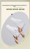 Nuevos Zapatos Blancos Transpirables, Versátiles Zapatos Casuales Delgados De Encaje De Suela Gruesa - details 1