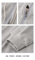 Sudadera con capucha para hombre, sudadera holgada de un solo hombro, color sólido - details 12
