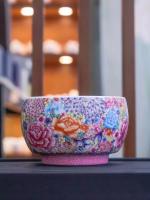 Taza de té azul y blanca única de hielo negro maestro de color esmaltado Jingdezhen, transformada de horno a edificio - details 20