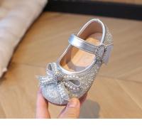 Zapatos de cuero para niñas, calzado de vestir versátil con lazo y cuentas de fondo suave, estilo princesa a la moda, novedad de otoño, 2024 - details 11