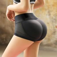 Ropa interior moldeadora de triángulo para mujer, bragas acolchadas antiflacidez con realzador de glúteos de cintura media, tejido - details 0