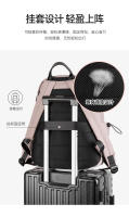 Mochilas al aire libre para mujer Mochila multifuncional para mujer con puerto de carga externo Mochila impermeable Bolsas de viaje para senderismo Preciosa moda Rosa - details 11