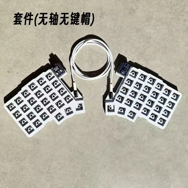 Silakka54 Teclado mecánico cableado con Wechsel caliente QMK/VIAL Control personalizado en blanco con teclas simples Ergonomía y control maestro RP2040 Accesorios para teclados de juegos - 1