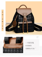 Mochila de Moda Coreana para Mujer de Alta Gama Ligera, a Cuadros, Bolso de Hombro Doble, Tendencia para Trabajo y Viajes - details 0