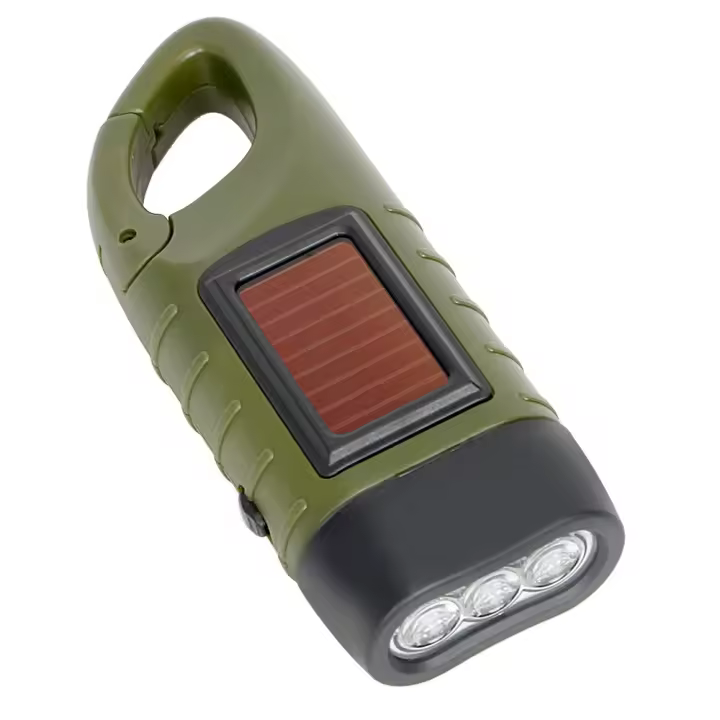 Linterna LED portátil con manivela, linterna con dinamo, luz profesional para tienda de campaña con energía Solar para acampar al aire libre y montañismo - 1