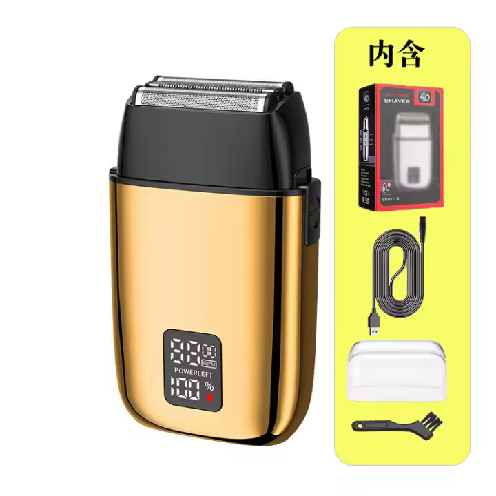 Maquinilla de afeitar con pantalla digital eléctrica para el hogar, cuchillo de barba alternativo, dispositivo de blanqueamiento de champú a prueba de agua, maquinilla de afeitar para hombres - 1