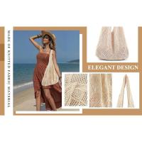 Bolsos de ganchillo para mujer, bolsos de mano de punto calados Hippie estéticos de playa de verano para mujer, bolso de hombro, mochila de lujo de alta gama - details 3