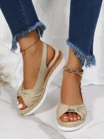 Sandalias de Mujer de Moda con Punta Abierta y Cuña 2023 Estilo Gladiator Ligero Plataforma Zapatos de Playa Antideslizantes Talla Grande - details 2