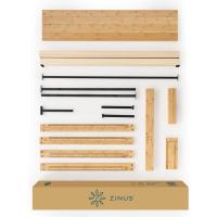 Ellie Cama 90x190 cm - Altura 35 cm con almacenamiento debajo de la cama - Estructura de cama de plataforma de bambú y madera con cabecero - Marrón - details 7