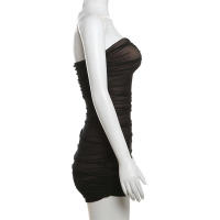 BUNO-body transparente sin tirantes para mujer, Top Sexy de doble cubierta con pliegues sólidos, ropa de club a la moda para playa, 2024 - details 9