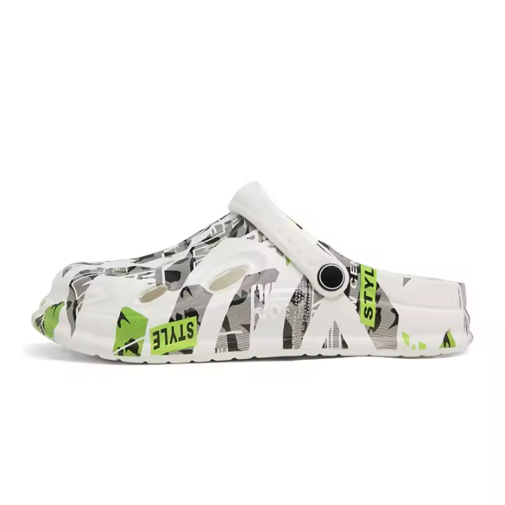 Sandalias de hombre de talla grande con suela gruesa antideslizante para playa y jardín, EVA cómodas, zuecos casuales, color camuflaje. - 1