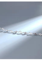 Pulsera de Cristal Azul Puro Plata Diseño de Corazón del Océano para Mujeres - details 1