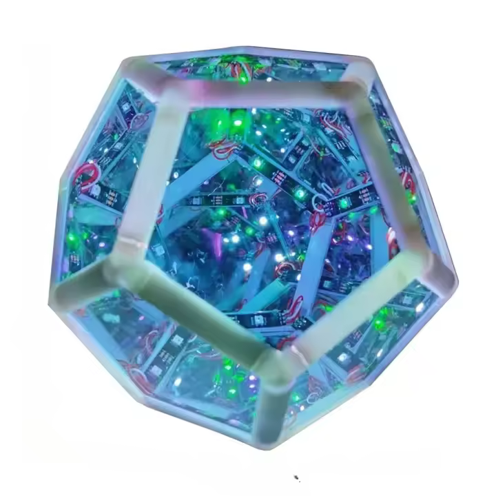 Luz de noche Led infinita, lámpara de arte de Color dodecaedro, espejo infinito, espacio creativo, luces de noche de arte fresco, decoración de habitación, novedad - 1