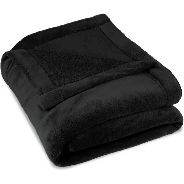 CelinaTex Montreal Manta con Forro Polar de Microfibra, poliéster, Negro, 220 X 240 - 1