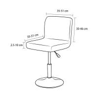 Funda elástica de forro Polar para silla de Bar, funda para asiento de comedor, Color sólido, tamaño pequeño, a prueba de polvo - details 1