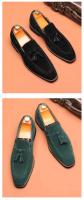 Cuero de suela Oxford de gamuza con cierre de cordones estilo caminar impermeable comercial marrón negro informal para hombre - details 2