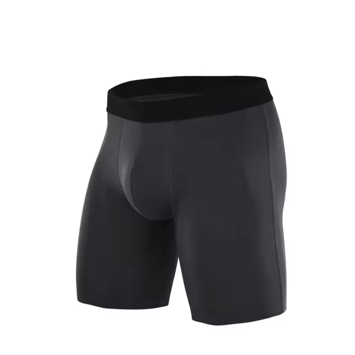 Bóxers deportivos largos transpirables de cintura media de algodón elástico para hombre - 1