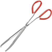 Pinzas multifunción de acero inoxidable con mango rojo, mandíbula dentada Extra larga, abrazadera de dientes antideslizante, plástico resistente - details 6