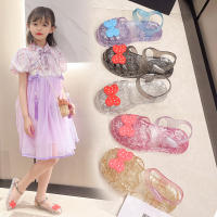 Zapatos de gelatina de cristal para niñas a la moda, zapatos de princesa coreana, sandalias Baotou para niñas - details 0