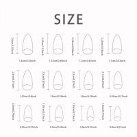 24 Piezas De Uñas Postizas En Forma De Almendra Larga Estilo Francés Con Diseños De Mariposa +1 Pegamento +1 Lija - details 1