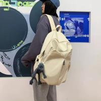 Mochila Unisex para ordenador, mochila escolar con cremallera de Color sólido para estudiantes, bolso de hombro de viaje ligero informal para escuela secundaria - details 15