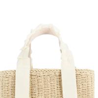 Handwoven Bag Fashionable Lightweight Top Handle Trendy Women's Handbag Woven Tote Bag for Shopping Camping Casual Beach Girls