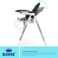 barra de juegos, tumbona para bebés, silla alta combinada para bebés, 7 respaldos ajustables en altura, crecimiento de 0 meses a 6 años, silla para bebés, gris oscuro - details 19
